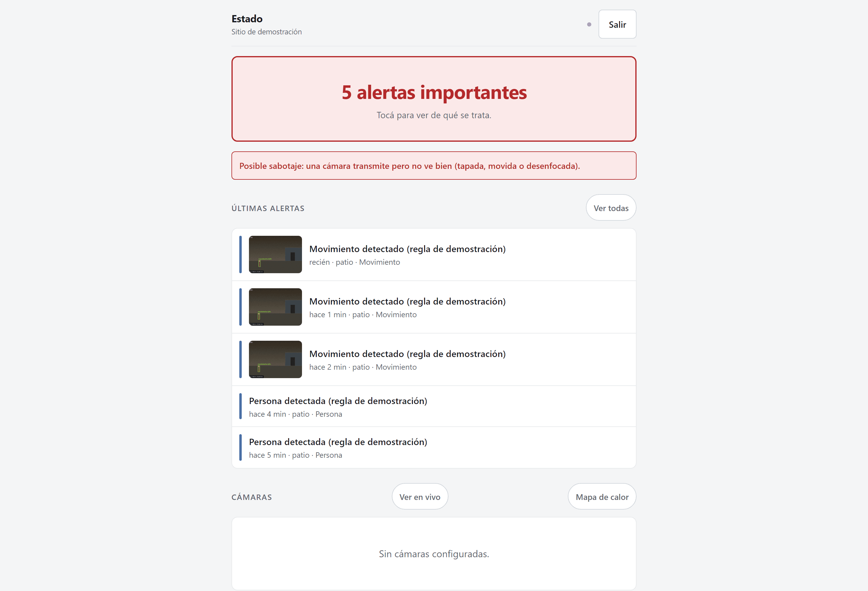 Detectoria — videoanalítica de seguridad